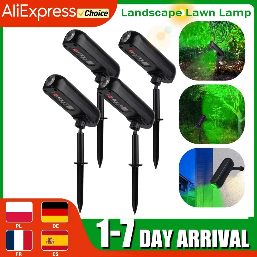 Solar Lights Outdoor Waterproof Solar Powered Garden Lawn Spot Light