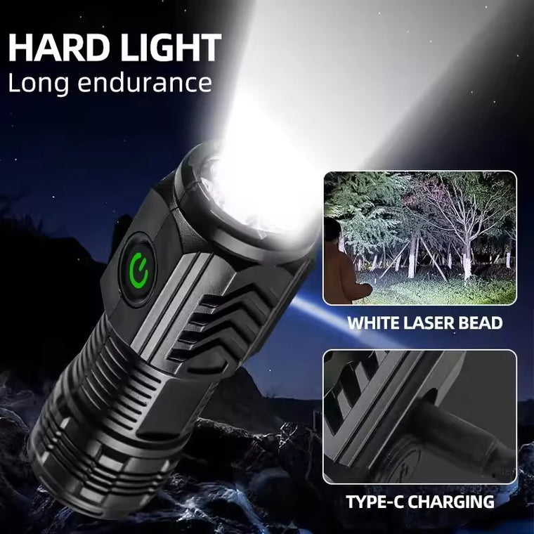 Ultra Powerful Flashlight 3 Core LED Mini Tactical Flashlight USB
