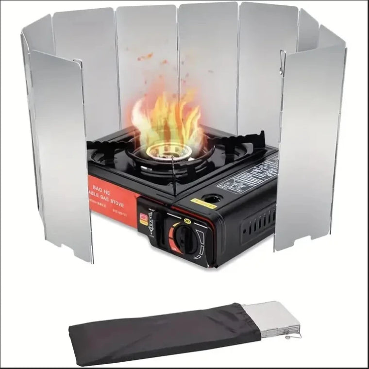 10 Plates Aluminum Alloy Stove Windscreen Ultralight Foldable Stove
