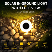 Solar Ground Lights,14LED Waterproof Outdoor Landscape Light, LED