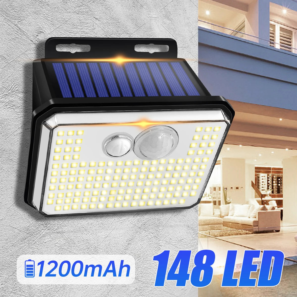 IP65 Waterproof Solar Outdoor Garden Lights Super Bright 148 LEDs