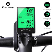 WEST BIKING 2.8" Large Screen Bicycle Computer Wireless Wired Bike
