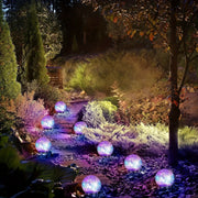Solar Garden Lights Outdoor Waterproof, Cracked Glass Ball Light,