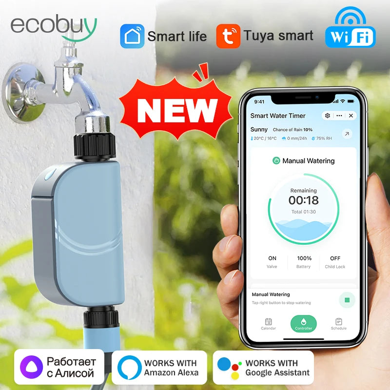 WIFI Tuya Garden Watering Timer Smart Sprinkler Drip Irrigation