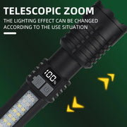 Portable Rechargeable High Power LED Flashlights With Display Screen