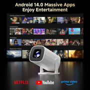 Android 14 WiFi 6 Mini Projector