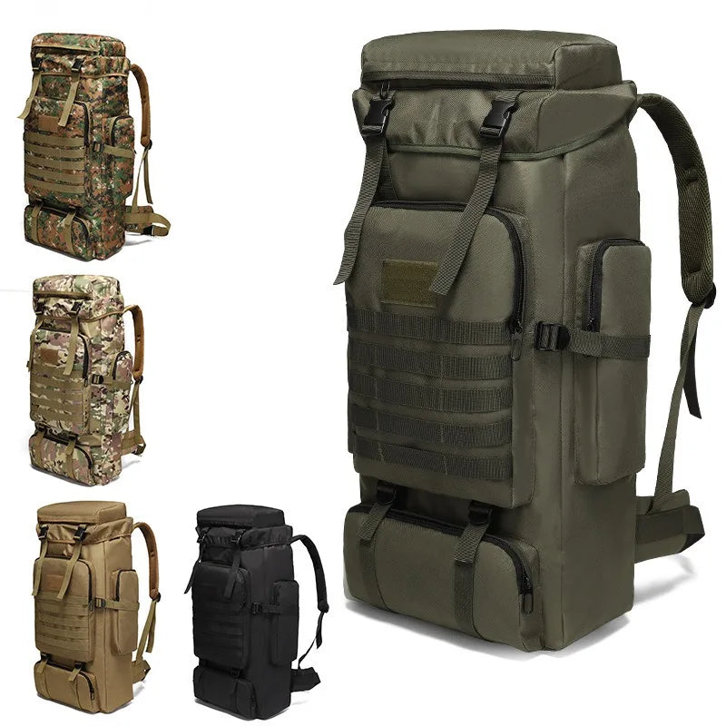 56/75L Oversize Tactical Backpacks For Man Hiking Outdoor Survival