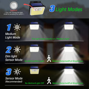 IP65 Waterproof Solar Outdoor Garden Lights Super Bright 148 LEDs