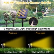Solar Powered Spotlight IP65 Solar LED Light Outdoor Landscape Yard