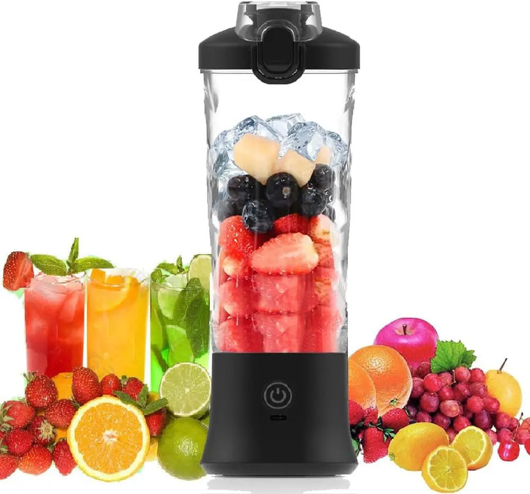 Portable blender with 20oz cup, USB-C rechargeable, self-cleaning,