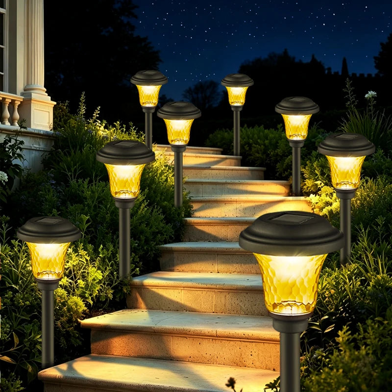 Solar Lamp Waterproof Outdoor Path Stake Lights for Landscape Garden
