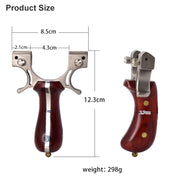 High Quality Wooden Handle Bent Handle Slingshot Stainless Steel Bow