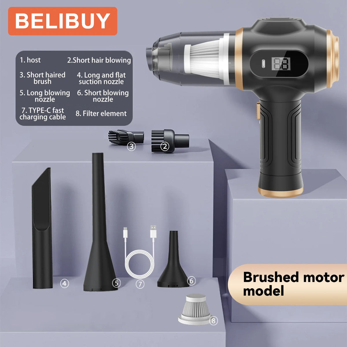 BELIBUY home appliance car vacuum cleaner high power strong suction