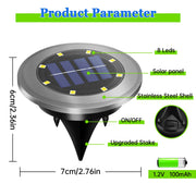 Solar Ground Lights LED Waterproof Solar Garden Lights Outdoor Bright