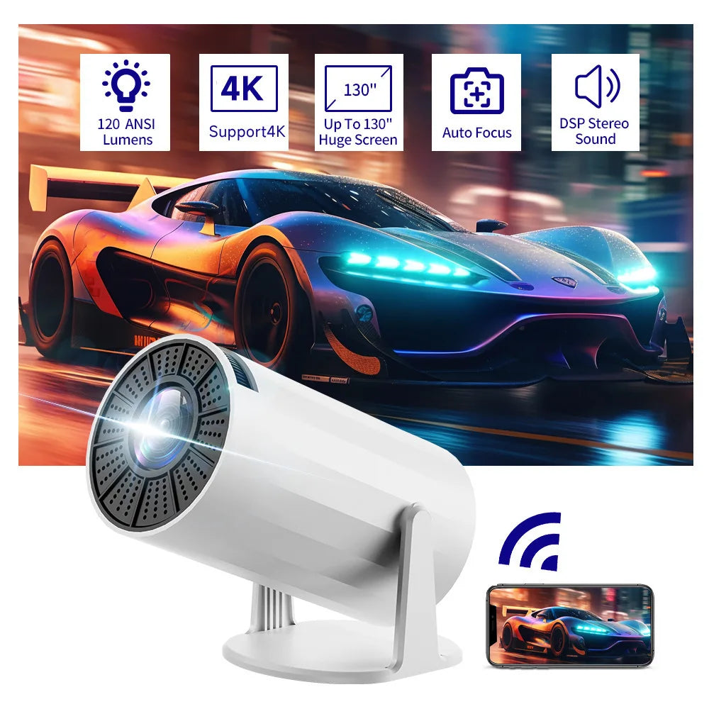 WiFi 6 Bluetooth Mini Projector