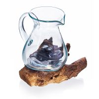 Molten Glass on Woos- Water Jug