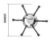 Steel Wire Trimmer Head Rust Removal Brush Wheel 6 Inch 6Wire Brush