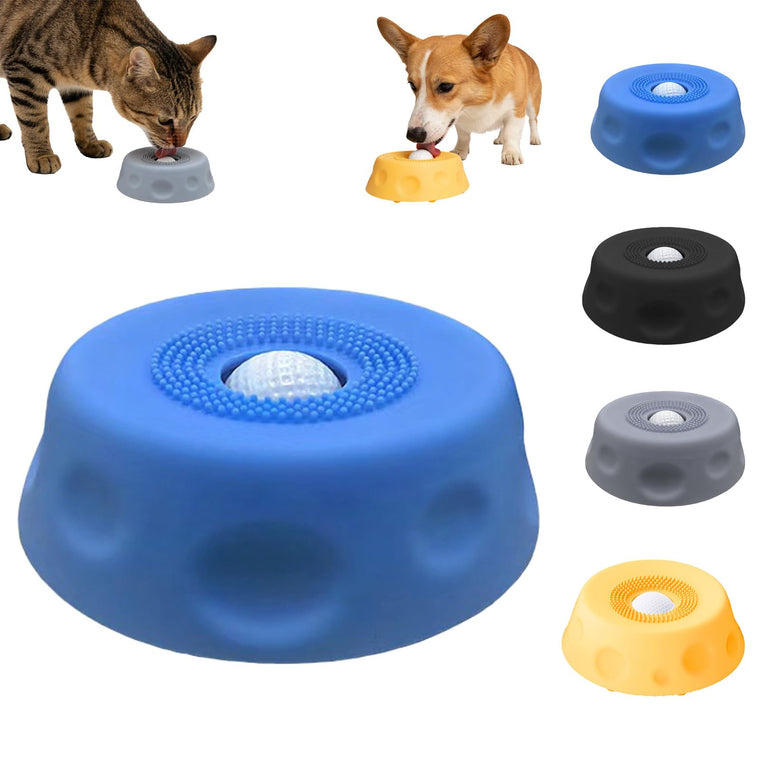 Dog Pet Bowl Slow Food Bowl The Dog Is Licking The Bowl