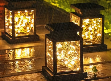 Solar Powered LED Flame Garden Lights (4-Pack)
